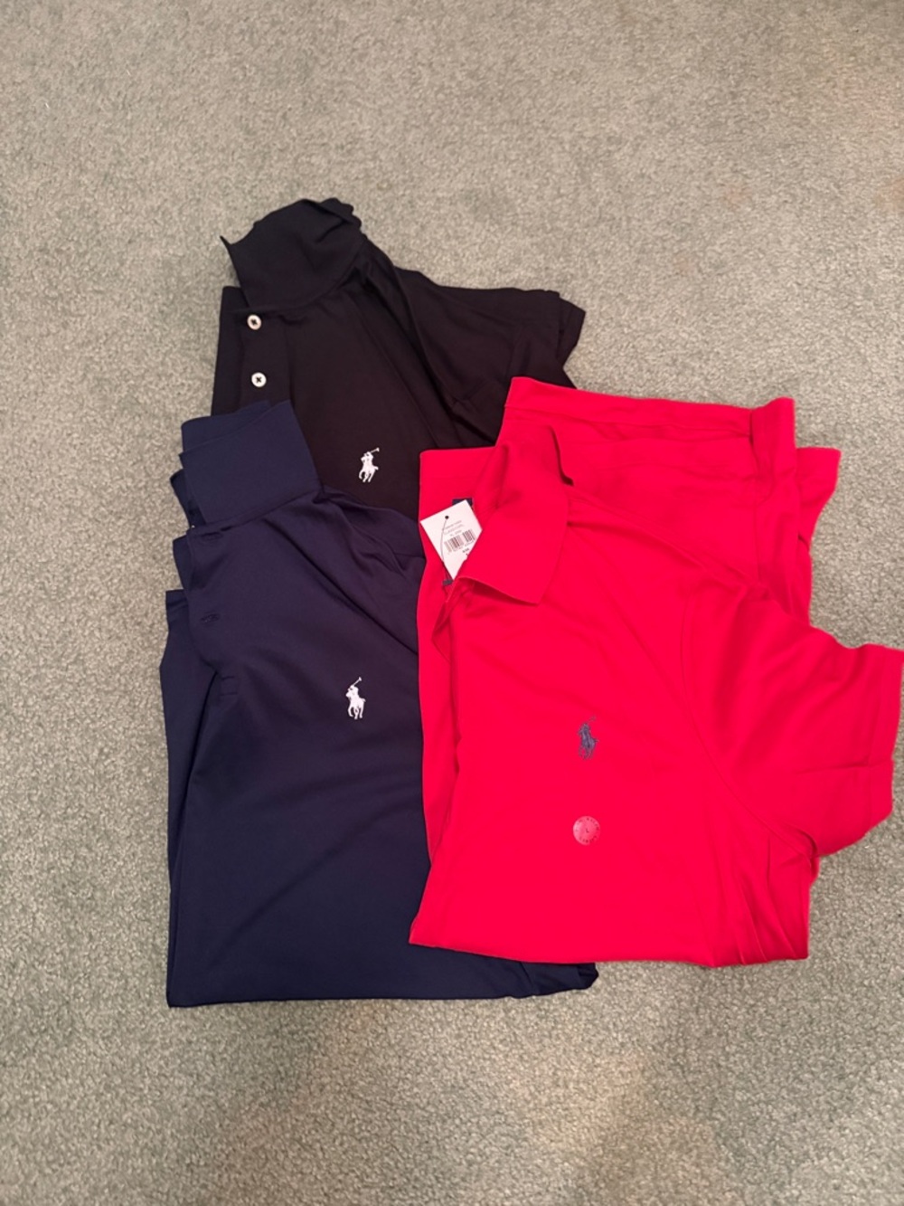 3 polo shirts tec fabric